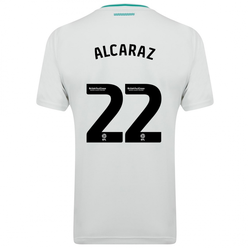 Hombre Camiseta Carlos Alcaraz #22 Blanco 2ª Equipación 2023/24 La Camisa Chile