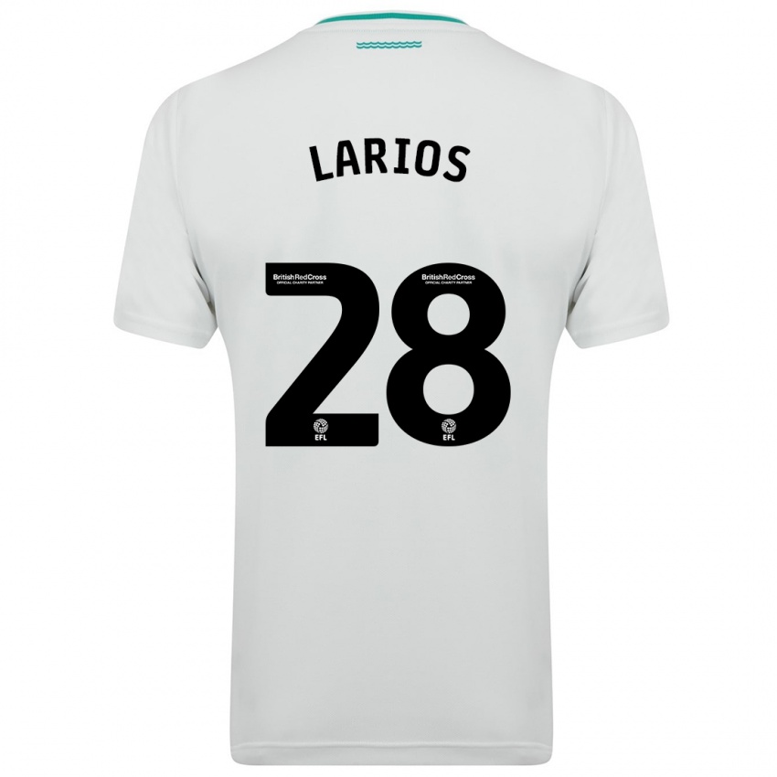 Hombre Camiseta Juan Larios #28 Blanco 2ª Equipación 2023/24 La Camisa Chile