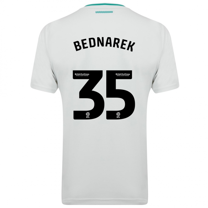 Hombre Camiseta Jan Bednarek #35 Blanco 2ª Equipación 2023/24 La Camisa Chile