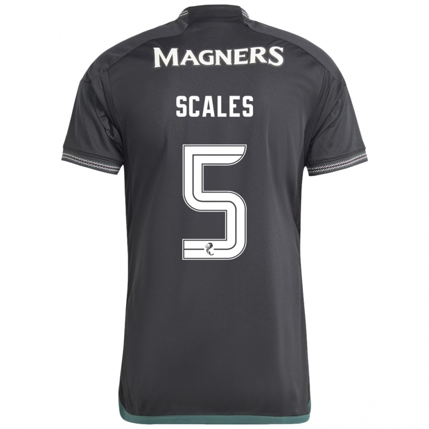 Hombre Camiseta Liam Scales #5 Negro 2ª Equipación 2023/24 La Camisa Chile