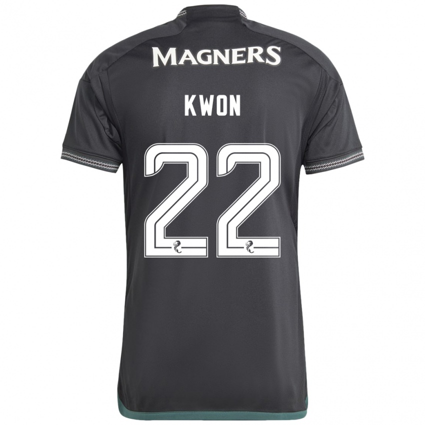 Hombre Camiseta Hyeok-Kyu Kwon #22 Negro 2ª Equipación 2023/24 La Camisa Chile