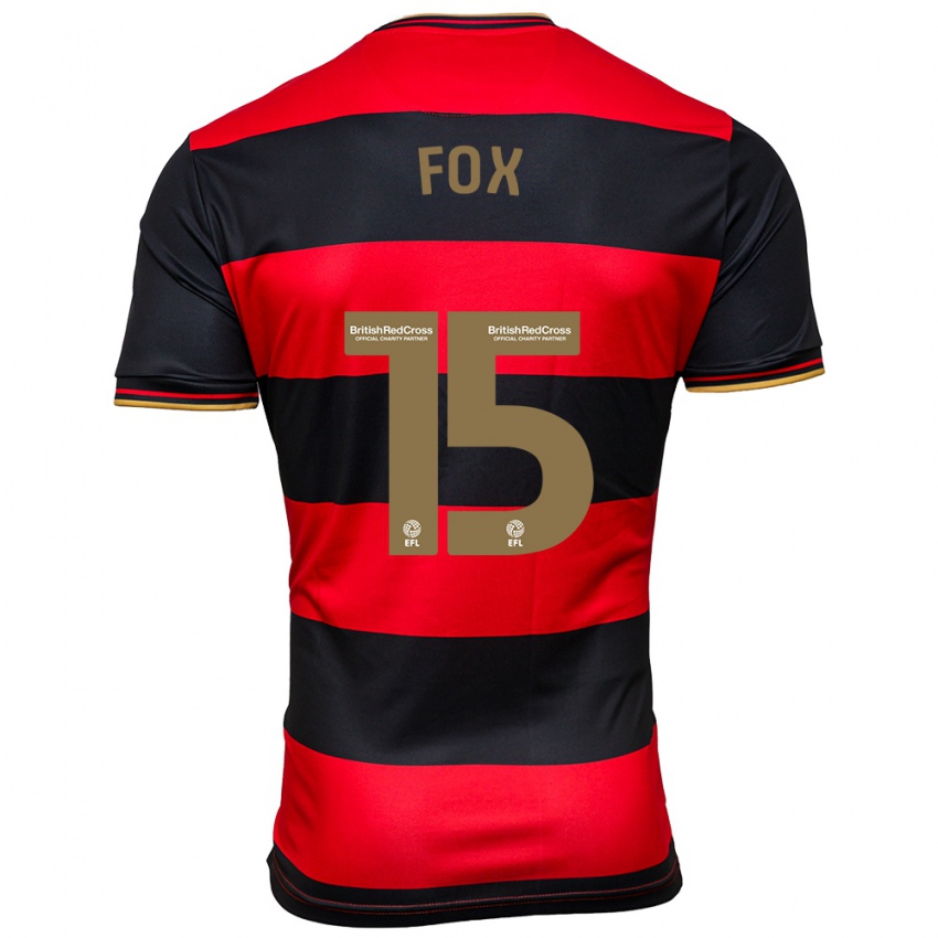 Hombre Camiseta Morgan Fox #15 Negro Rojo 2ª Equipación 2023/24 La Camisa Chile