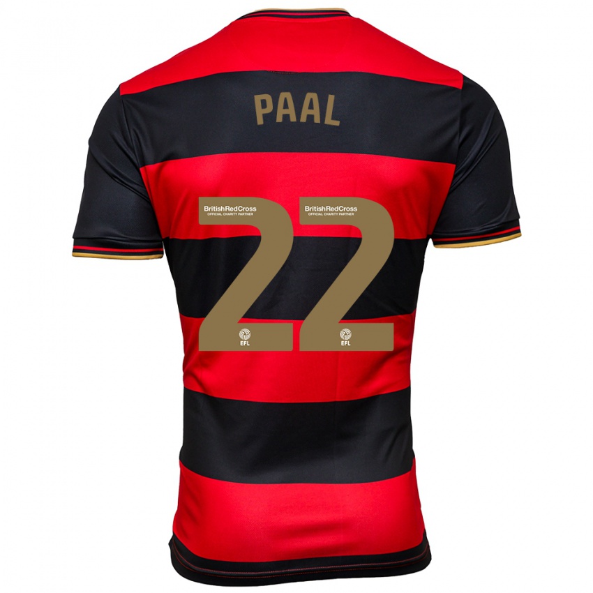 Hombre Camiseta Kenneth Paal #22 Negro Rojo 2ª Equipación 2023/24 La Camisa Chile