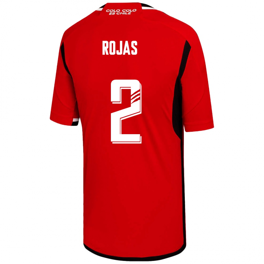 Hombre Camiseta Jeyson Rojas #2 Rojo 2ª Equipación 2023/24 La Camisa Chile