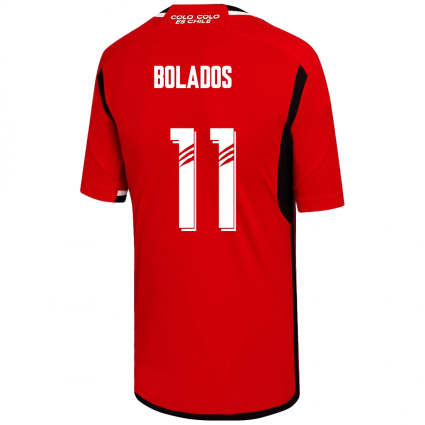 Hombre Camiseta Marcos Bolados #11 Rojo 2ª Equipación 2023/24 La Camisa Chile