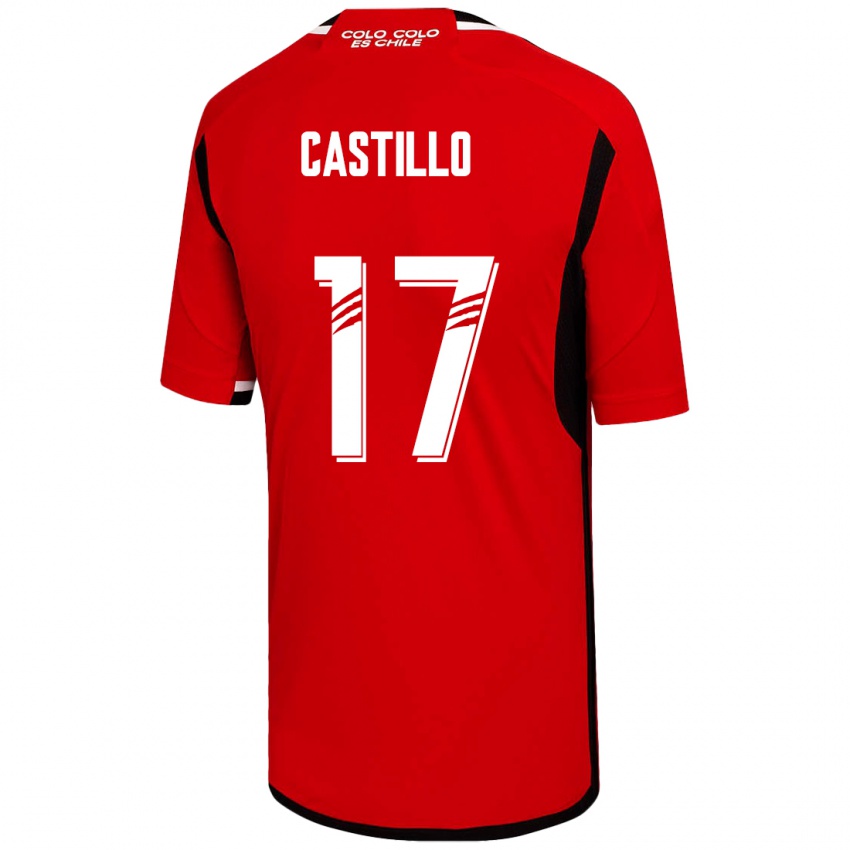 Hombre Camiseta Fabián Castillo #17 Rojo 2ª Equipación 2023/24 La Camisa Chile