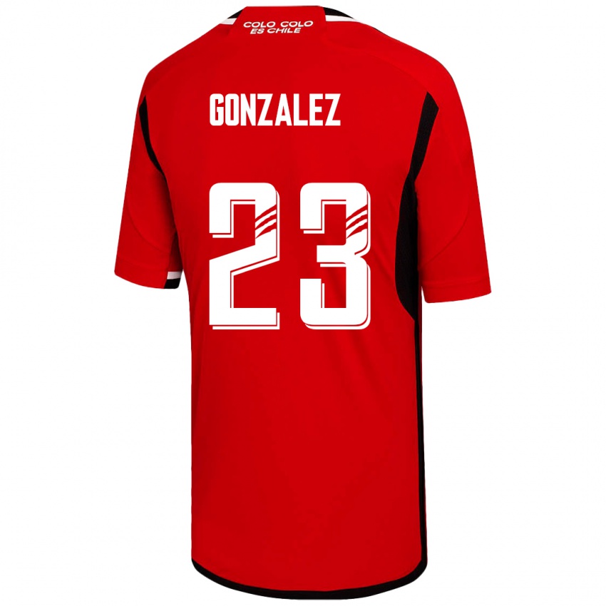 Hombre Camiseta Ramiro González #23 Rojo 2ª Equipación 2023/24 La Camisa Chile