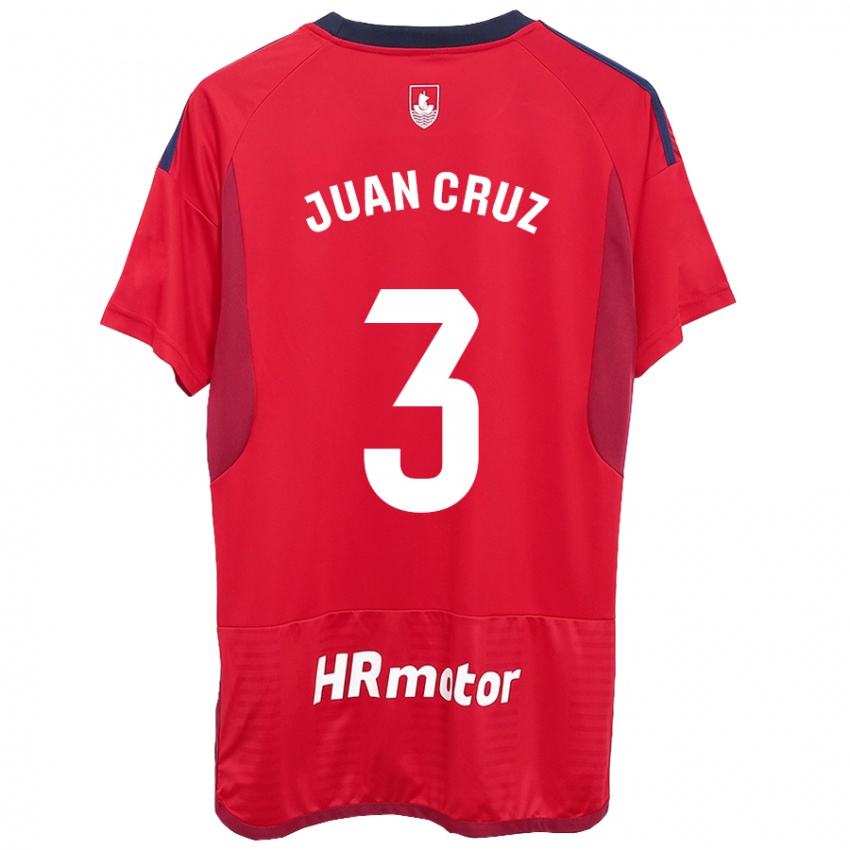 Mujer Camiseta Juan Cruz #3 Rojo 1ª Equipación 2023/24 La Camisa Chile