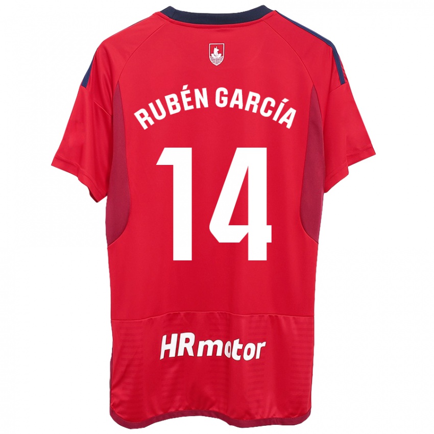 Mujer Camiseta Rubén García #14 Rojo 1ª Equipación 2023/24 La Camisa Chile