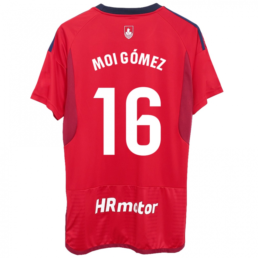 Mujer Camiseta Moi Gomez #16 Rojo 1ª Equipación 2023/24 La Camisa Chile