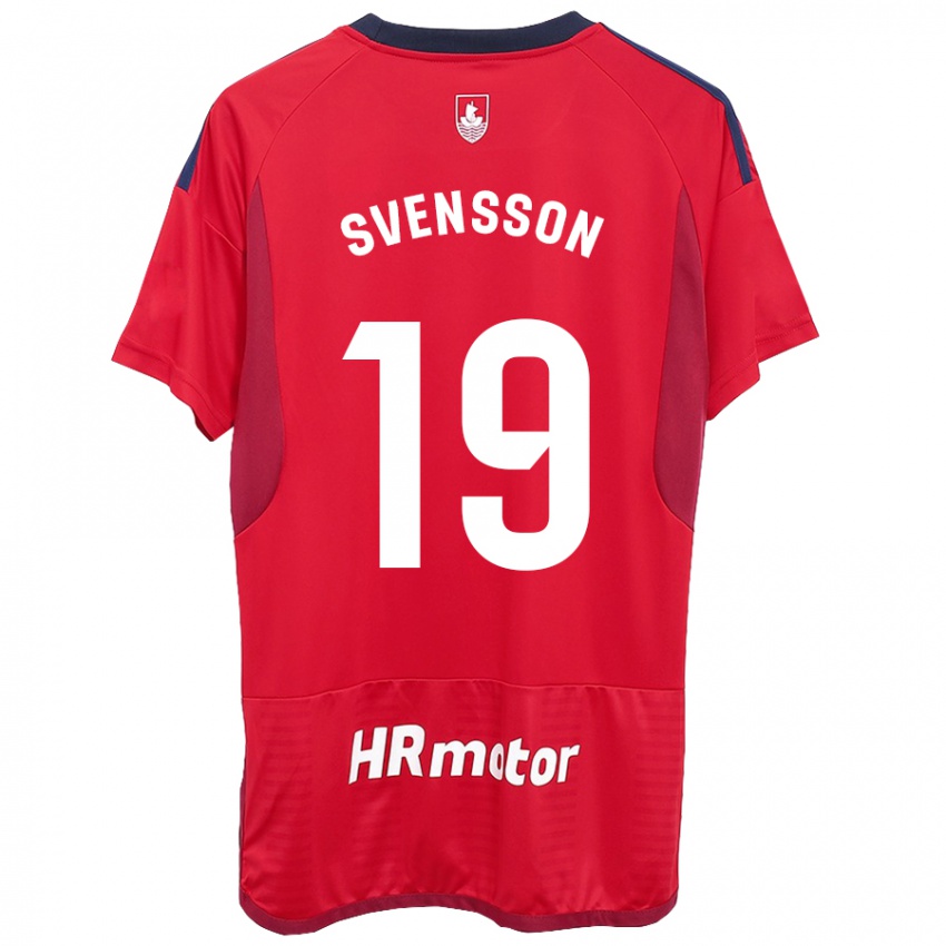 Mujer Camiseta Max Svensson #19 Rojo 1ª Equipación 2023/24 La Camisa Chile