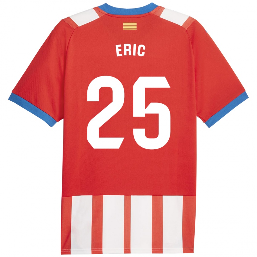 Mujer Camiseta Eric Garcia #25 Rojo Blanco 1ª Equipación 2023/24 La Camisa Chile