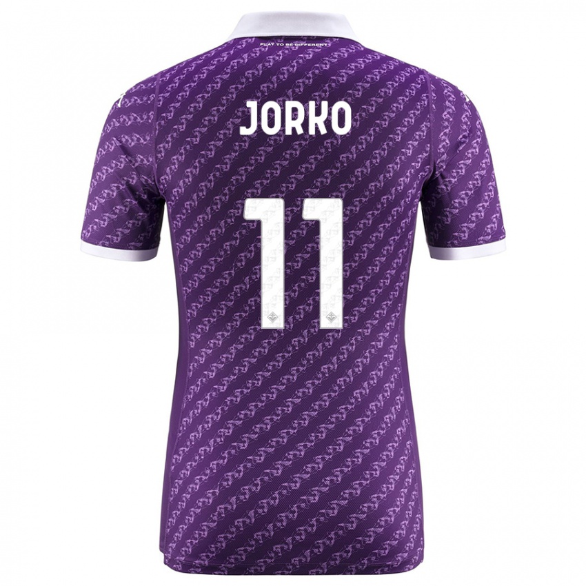 Mujer Camiseta Jonathan Ikone #11 Violeta 1ª Equipación 2023/24 La Camisa Chile