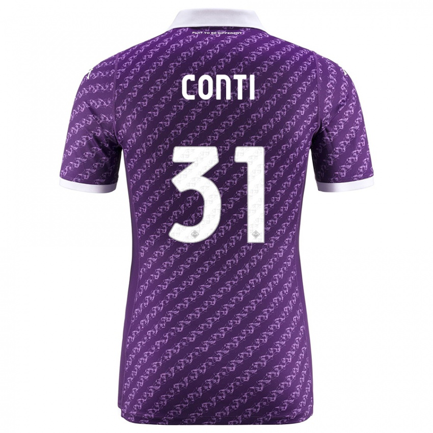 Mujer Camiseta Gabriele Conti #31 Violeta 1ª Equipación 2023/24 La Camisa Chile
