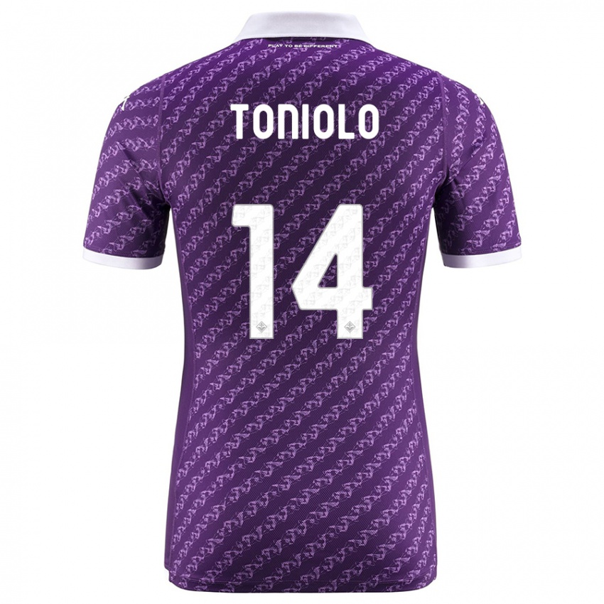 Mujer Camiseta Martina Toniolo #14 Violeta 1ª Equipación 2023/24 La Camisa Chile