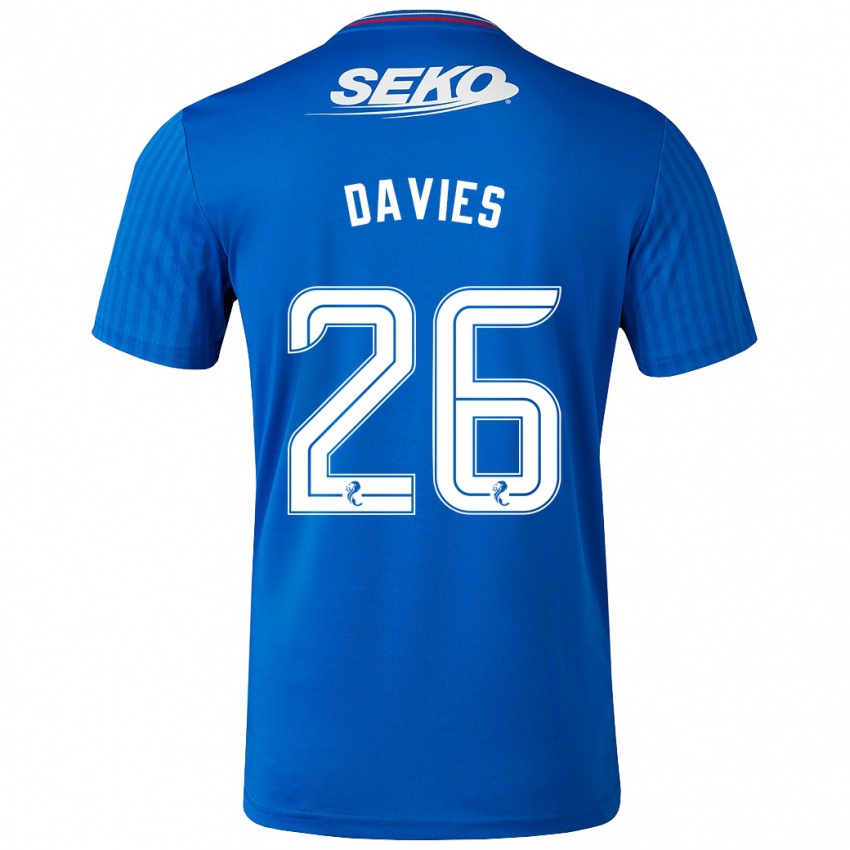 Mujer Camiseta Ben Davies #26 Azul 1ª Equipación 2023/24 La Camisa Chile