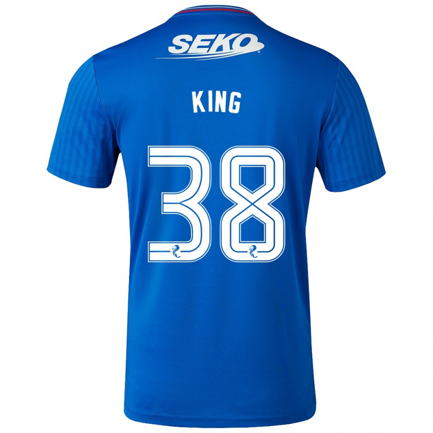 Mujer Camiseta Leon King #38 Azul 1ª Equipación 2023/24 La Camisa Chile