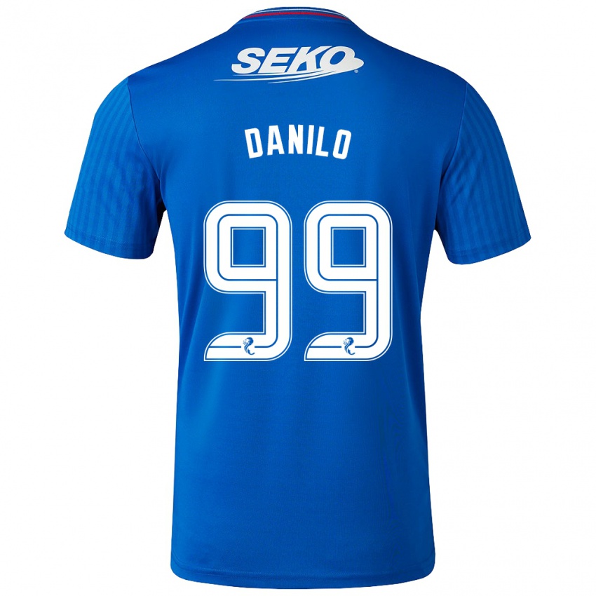 Mujer Camiseta Danilo #99 Azul 1ª Equipación 2023/24 La Camisa Chile