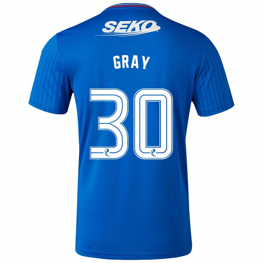 Mujer Camiseta Georgia Gray #30 Azul 1ª Equipación 2023/24 La Camisa Chile
