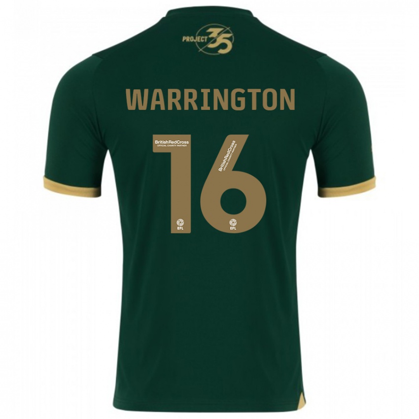 Mujer Camiseta Lewis Warrington #16 Verde 1ª Equipación 2023/24 La Camisa Chile