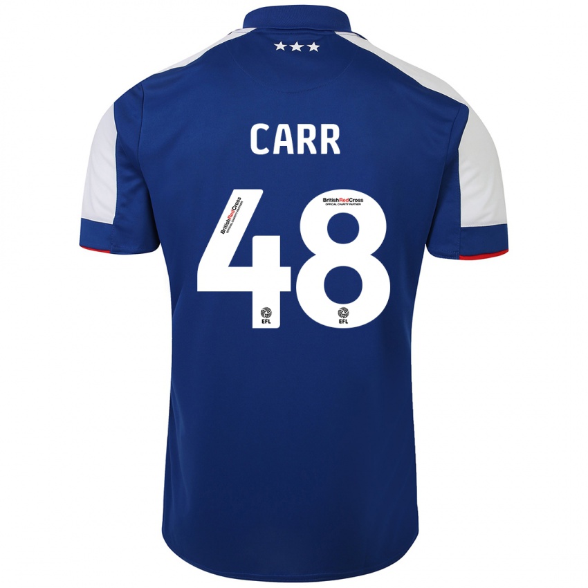 Mujer Camiseta Ryan Carr #48 Azul 1ª Equipación 2023/24 La Camisa Chile