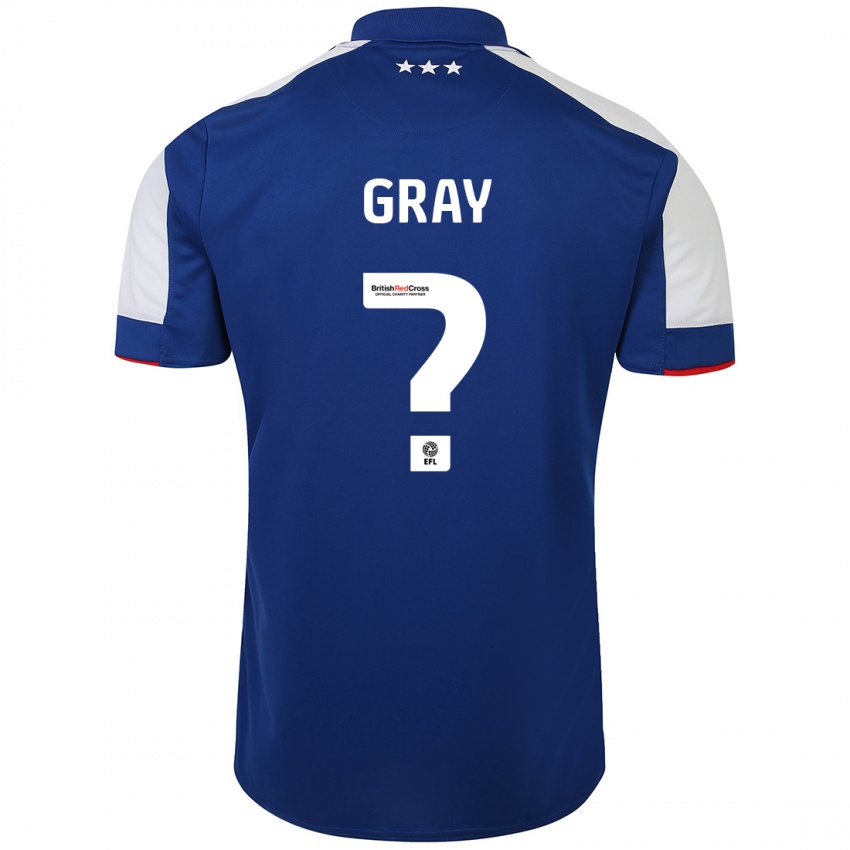 Mujer Camiseta Henry Gray #0 Azul 1ª Equipación 2023/24 La Camisa Chile
