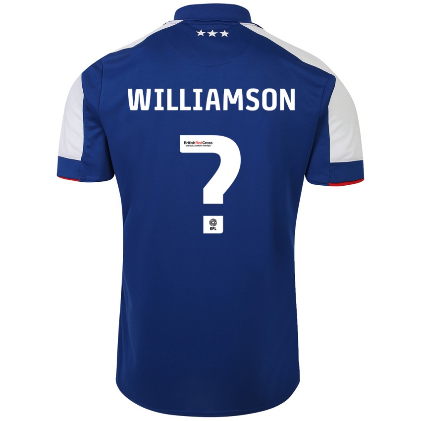 Mujer Camiseta Woody Williamson #0 Azul 1ª Equipación 2023/24 La Camisa Chile
