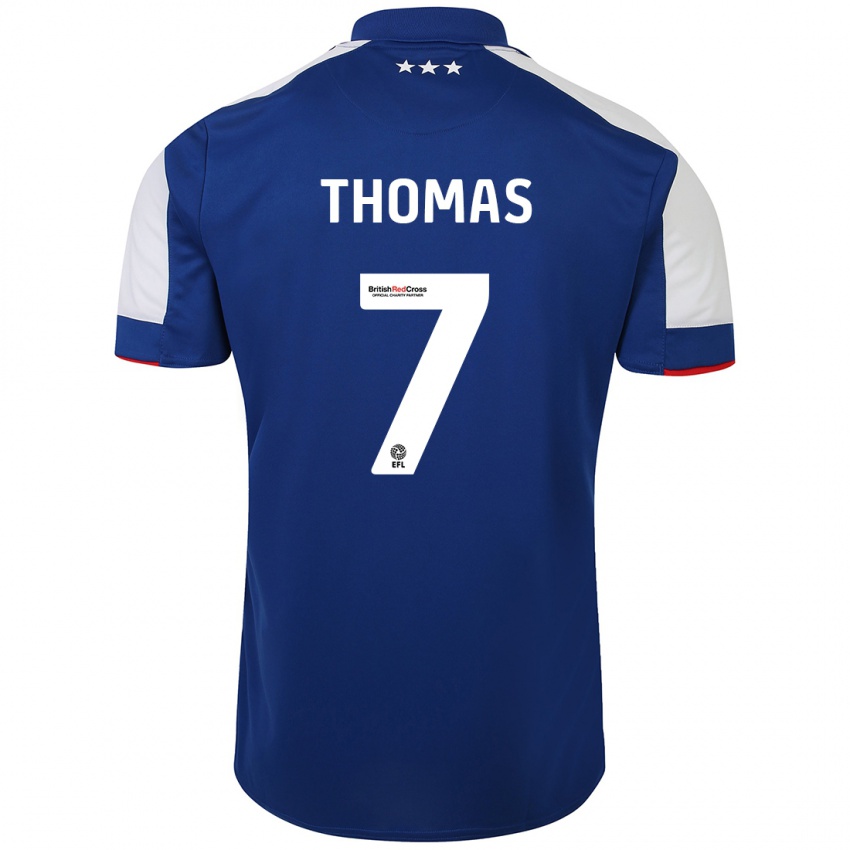 Mujer Camiseta Natasha Thomas #7 Azul 1ª Equipación 2023/24 La Camisa Chile