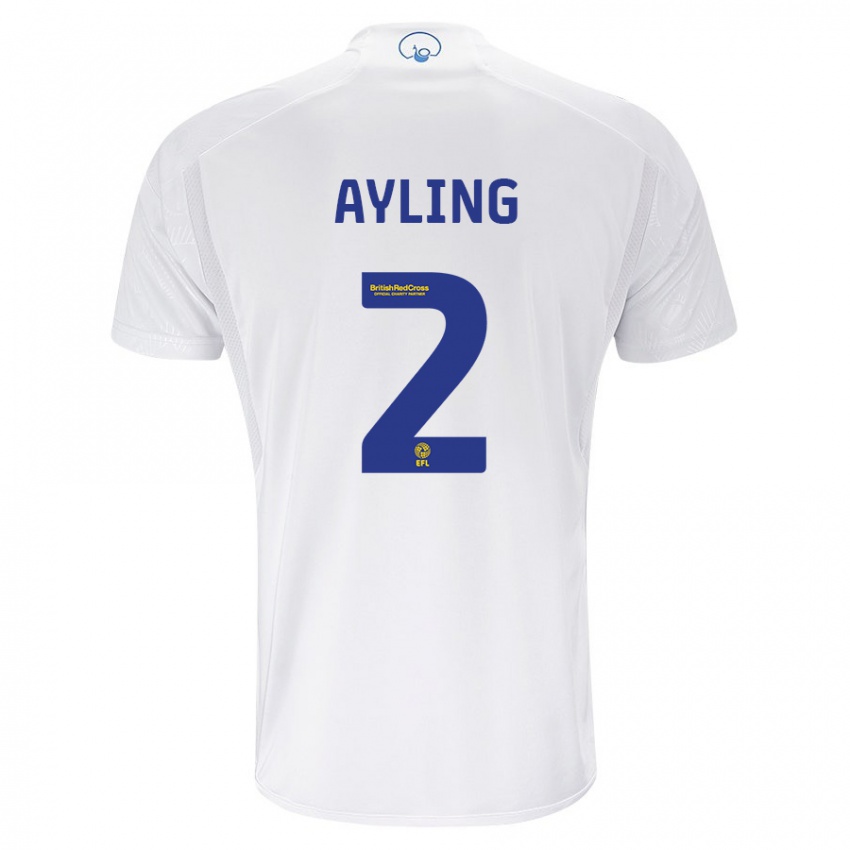 Mujer Camiseta Luke Ayling #2 Blanco 1ª Equipación 2023/24 La Camisa Chile
