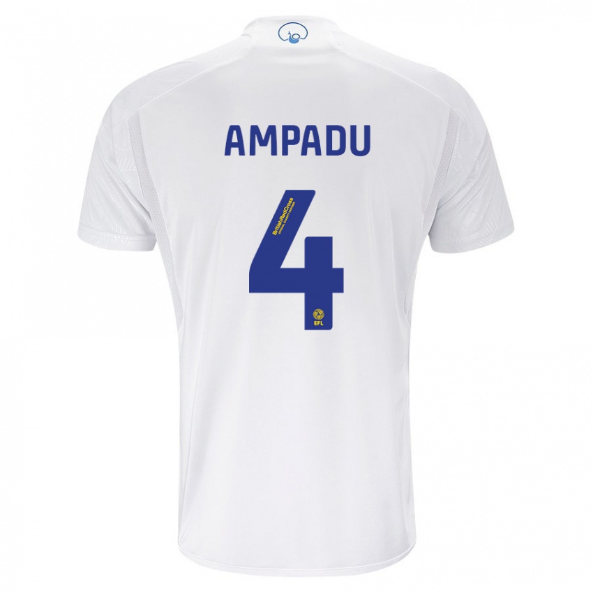 Mujer Camiseta Ethan Ampadu #4 Blanco 1ª Equipación 2023/24 La Camisa Chile