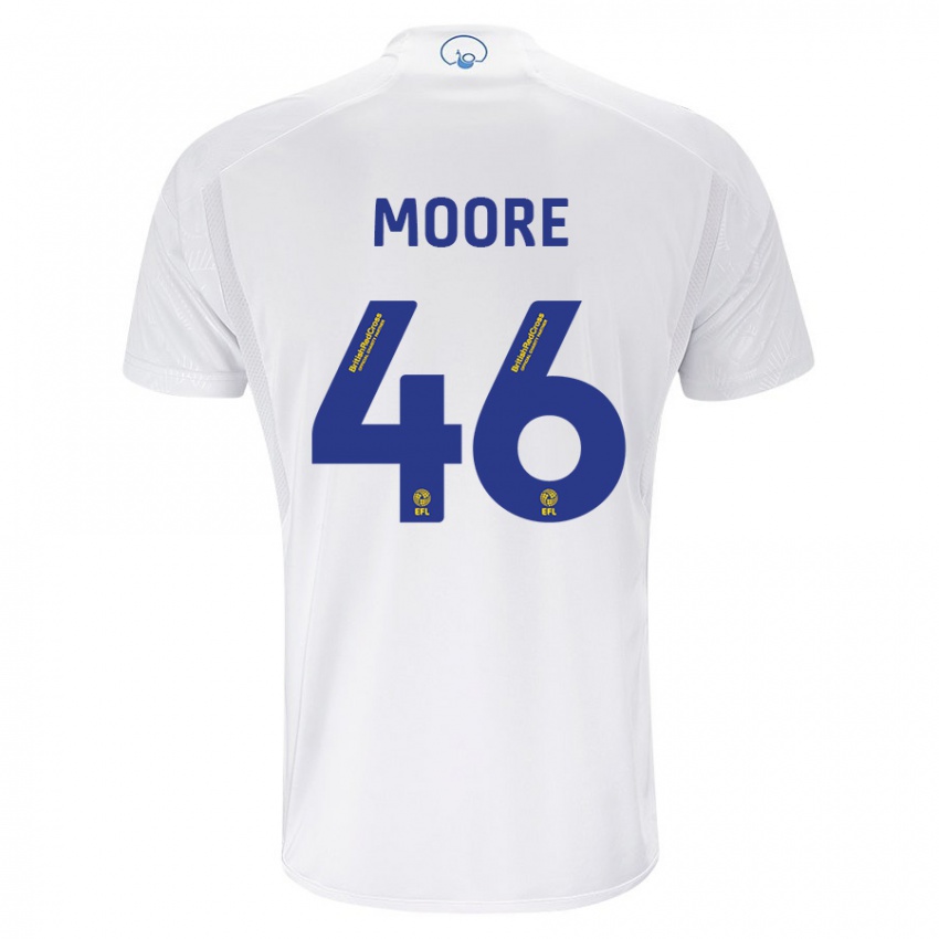 Mujer Camiseta Kris Moore #46 Blanco 1ª Equipación 2023/24 La Camisa Chile