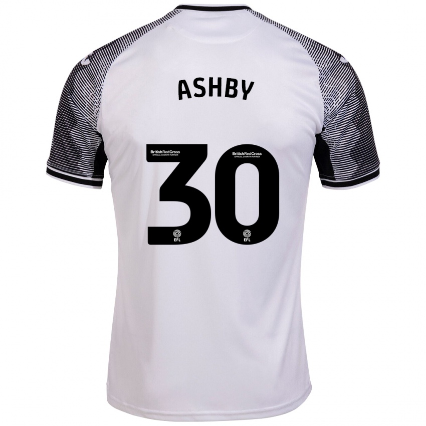 Mujer Camiseta Harrison Ashby #30 Blanco 1ª Equipación 2023/24 La Camisa Chile