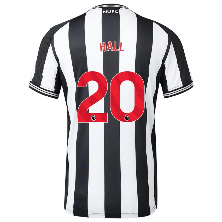 Mujer Camiseta Lewis Hall #20 Blanco Negro 1ª Equipación 2023/24 La Camisa Chile