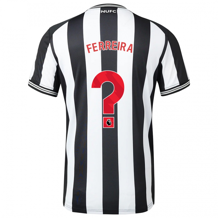 Mujer Camiseta Matheos Ferreira #0 Blanco Negro 1ª Equipación 2023/24 La Camisa Chile
