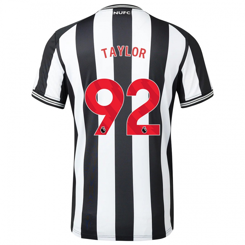 Mujer Camiseta Matthew Taylor #92 Blanco Negro 1ª Equipación 2023/24 La Camisa Chile