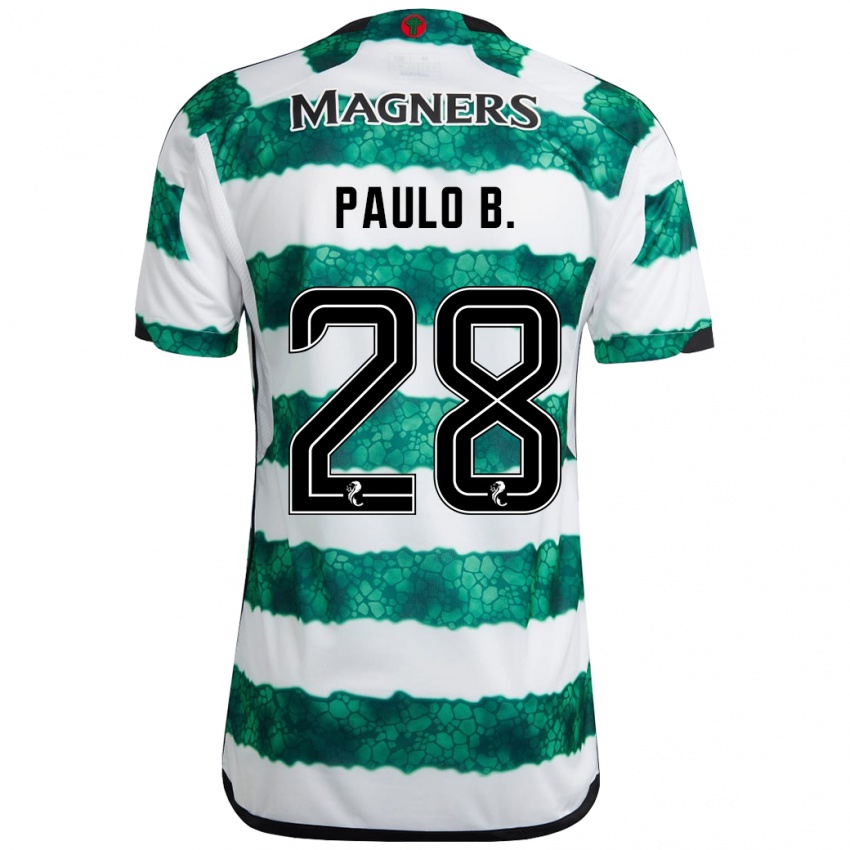 Mujer Camiseta Paulo Bernardo #28 Verde 1ª Equipación 2023/24 La Camisa Chile