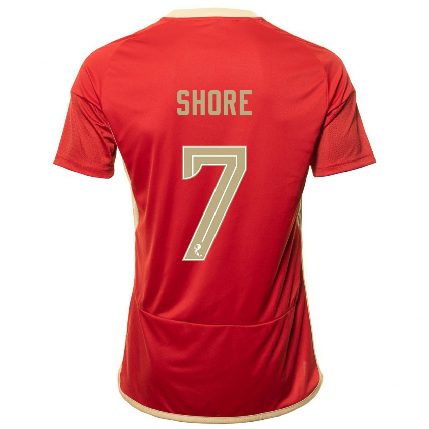 Mujer Camiseta Eilidh Shore #7 Rojo 1ª Equipación 2023/24 La Camisa Chile