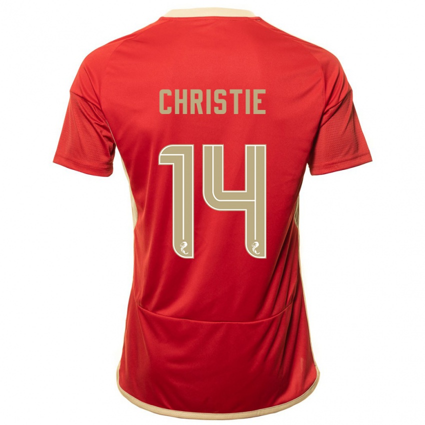 Mujer Camiseta Mya Christie #14 Rojo 1ª Equipación 2023/24 La Camisa Chile