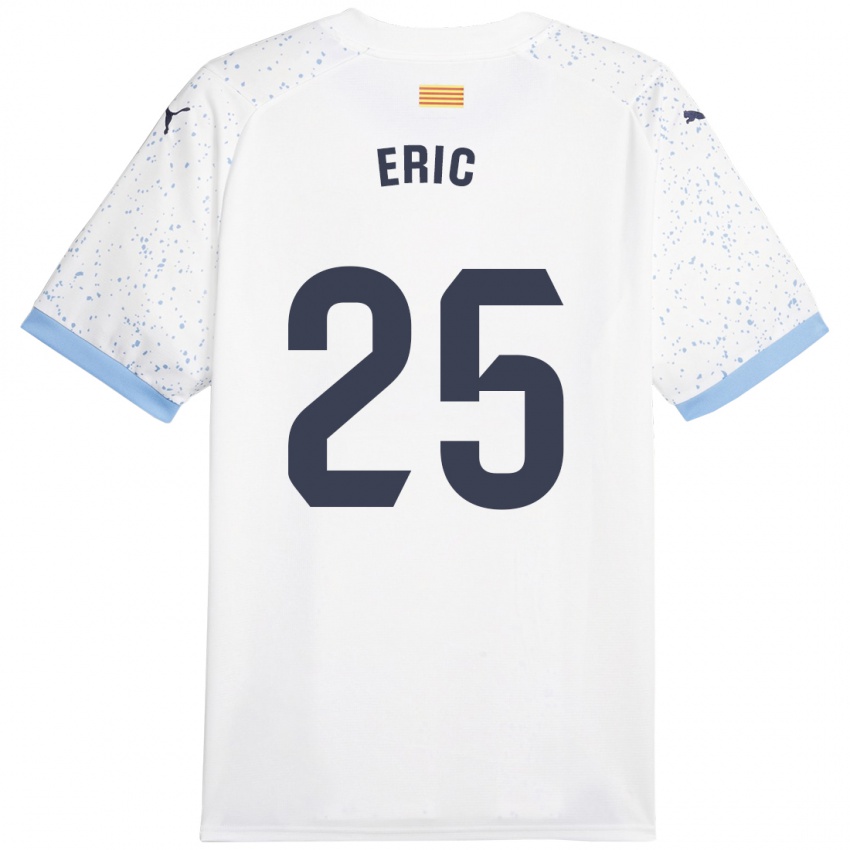 Mujer Camiseta Eric Garcia #25 Blanco 2ª Equipación 2023/24 La Camisa Chile