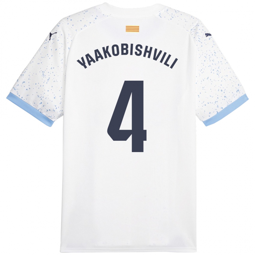 Mujer Camiseta Antal Yaakobishvili #4 Blanco 2ª Equipación 2023/24 La Camisa Chile