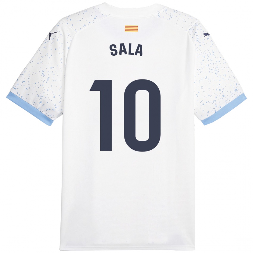 Mujer Camiseta Georgina Sala #10 Blanco 2ª Equipación 2023/24 La Camisa Chile