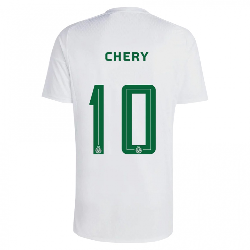 Mujer Camiseta Tjaronn Chery #10 Verde Azul 2ª Equipación 2023/24 La Camisa Chile