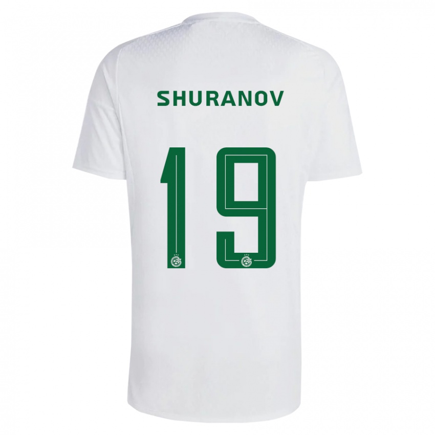 Mujer Camiseta Erik Shuranov #19 Verde Azul 2ª Equipación 2023/24 La Camisa Chile
