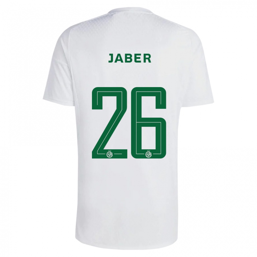 Mujer Camiseta Mahmoud Jaber #26 Verde Azul 2ª Equipación 2023/24 La Camisa Chile