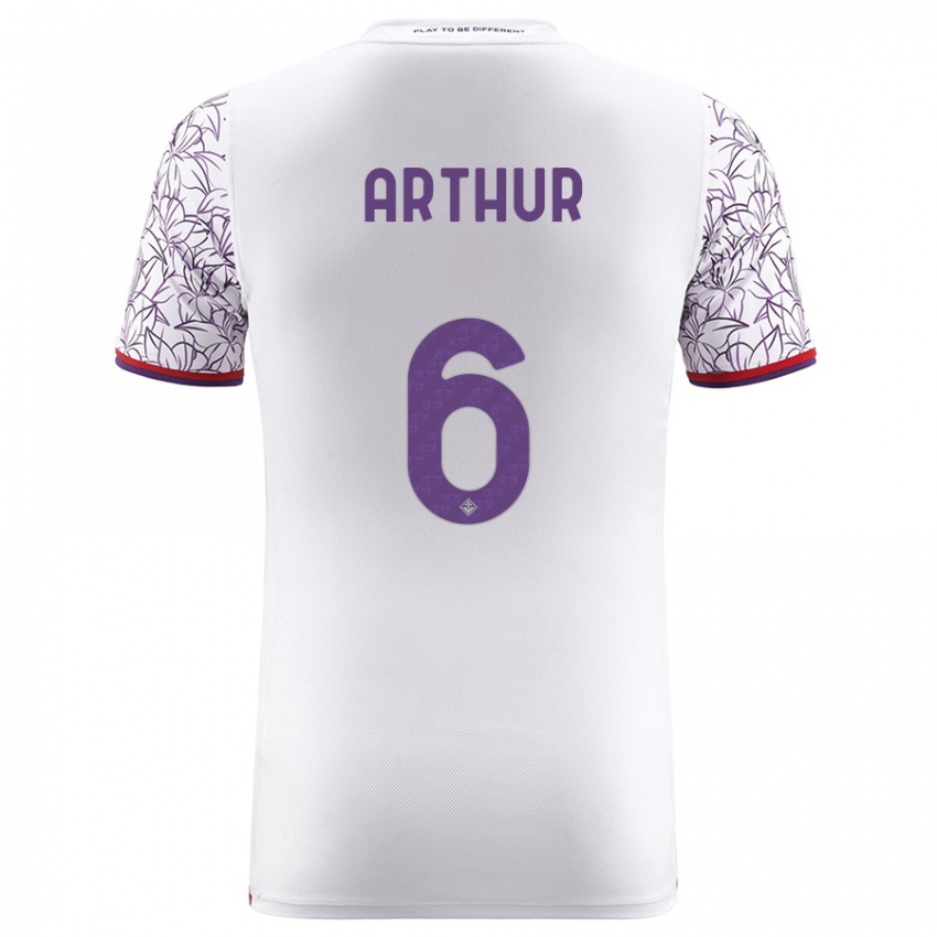 Mujer Camiseta Arthur Melo #6 Blanco 2ª Equipación 2023/24 La Camisa Chile