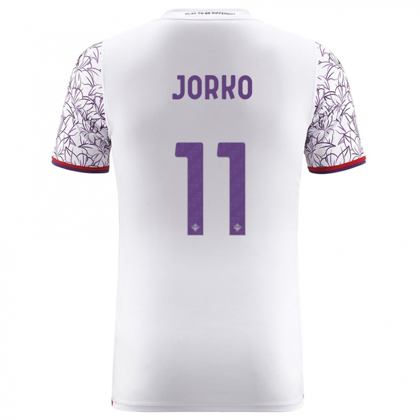 Mujer Camiseta Jonathan Ikone #11 Blanco 2ª Equipación 2023/24 La Camisa Chile