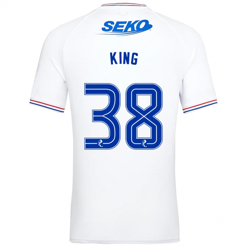 Mujer Camiseta Leon King #38 Blanco 2ª Equipación 2023/24 La Camisa Chile