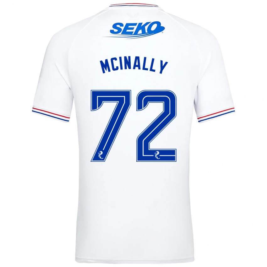 Mujer Camiseta Darren Mcinally #72 Blanco 2ª Equipación 2023/24 La Camisa Chile