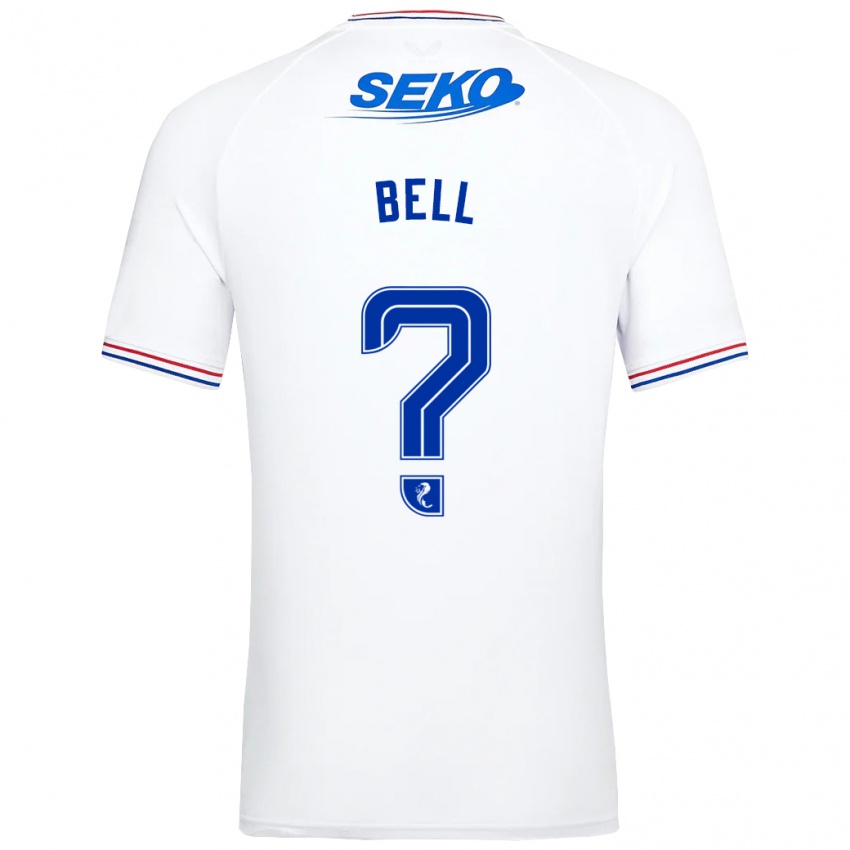 Mujer Camiseta Cameron Bell #0 Blanco 2ª Equipación 2023/24 La Camisa Chile