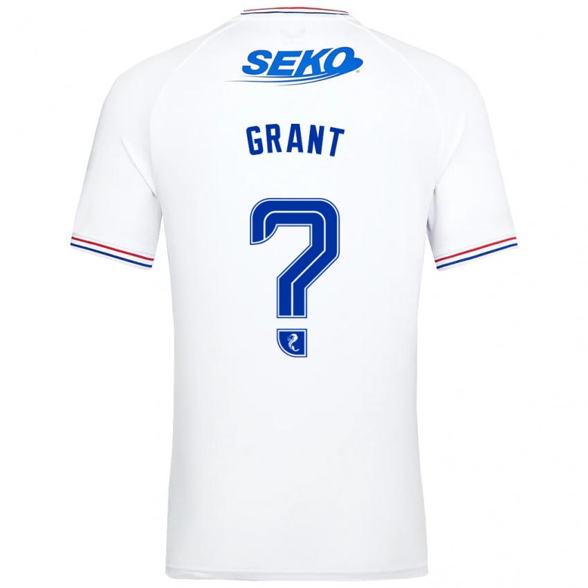 Mujer Camiseta Leyton Grant #0 Blanco 2ª Equipación 2023/24 La Camisa Chile